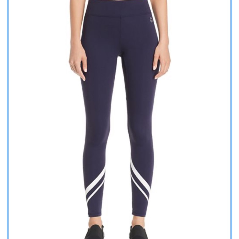 Tory Sport, Chevron Detail Leggings (Navy)